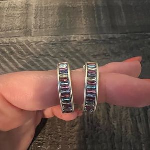 Kendra Scott Jack Gold Hoop earrings in multi crystal